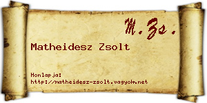 Matheidesz Zsolt névjegykártya
