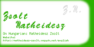 zsolt matheidesz business card